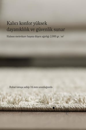 İskandinav Dokuma Bukleli Bej Jüt Taban Halı Salon Mutfak Koridor Yolluk Modern Halı