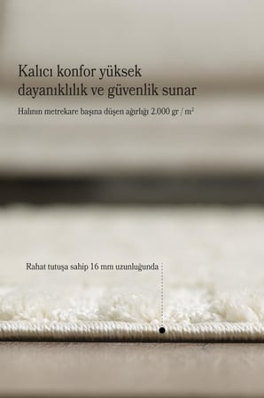 İskandinav Dokuma Bukleli Krem Jüt Taban Halı Salon Mutfak Koridor Yolluk Modern Halı