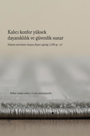 Motifli Gri Modern Yumuşak Polipropilen Jüt Halı Salon Oturma Odası Yolluk Mutfak Koridor Halısı