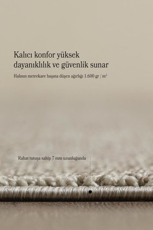 Yumuşak Bukleli Kahverengi Halı Oturma Odası Salon Mutfak Koridor Antre Balkon Çocuk Odası Halısı