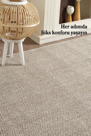 Yumuşak Bukleli Kahverengi Halı Oturma Odası Salon Mutfak Koridor Antre Balkon Çocuk Odası Halısı