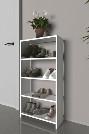 Ela Çok Amaçlı 4 Raflı Ayakkabılık - Modern Antre Rafı ve Düzenleyici