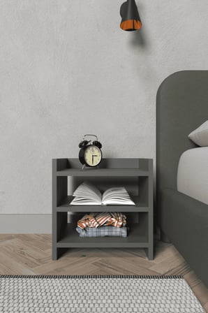 Aren 2 Raflı Modern Komodin – Yatak Odası Başucu Sehpası