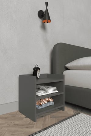 Aren 2 Raflı Modern Komodin – Yatak Odası Başucu Sehpası