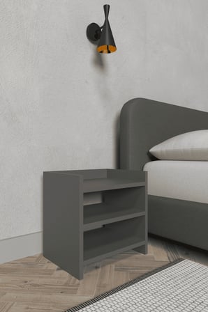 Aren 2 Raflı Modern Komodin – Yatak Odası Başucu Sehpası