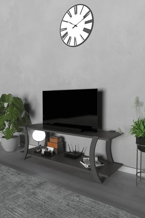 Liva Modern TV Sehpası – Çift Katlı Fonksiyonel Televizyon Ünitesi