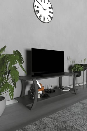 Liva Modern TV Sehpası – Çift Katlı Fonksiyonel Televizyon Ünitesi