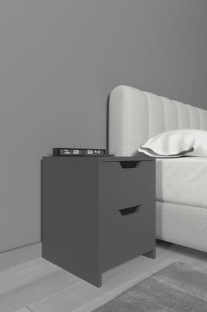 Niva 2 Çekmeceli Modern Komodin – Yatak Odası Başucu Sehpası