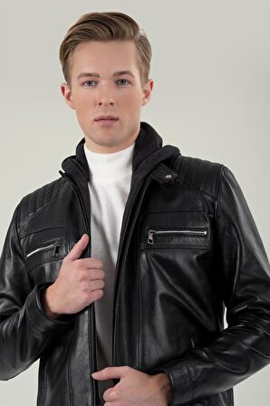 Manfredo Siyah Deri Mont 111674