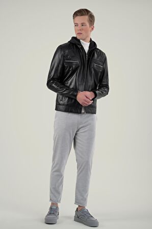 Manfredo Siyah Deri Mont 111674