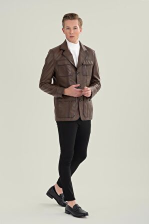 Sezar Kahverengi Deri Mont 111676