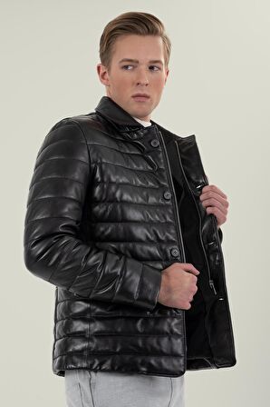 Achille Siyah Deri Mont 