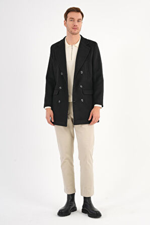 Regal Siyah Kruvaze Erkek Kaban 