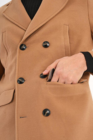 Regal Camel Kruvaze Erkek Kaban 