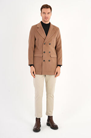 Regal Bej Kruvaze Erkek Kaban 