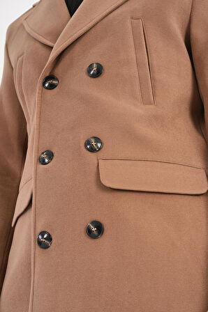 Regal Bej Kruvaze Erkek Kaban 