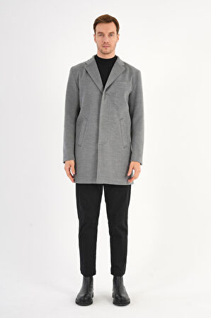 Chill Gri Erkek Kaşe Kaban