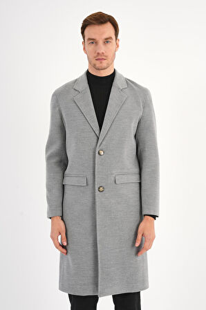 Nordic Gri Erkek Kaşe Kaban 