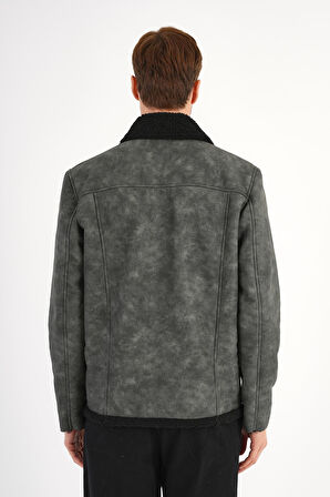 Luncio Antrasit Kürklü Mont 