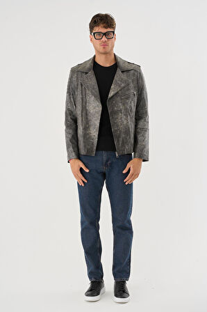 Ryder Gri Erkek Deri Mont