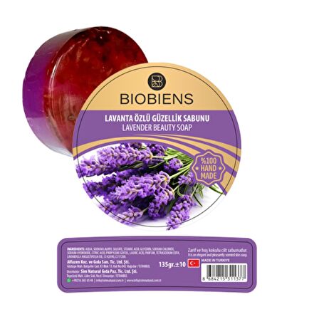 BİOBİENS LAVANTA ÖZLÜ GÜZELLİK SABUNU 135 GR