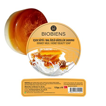 BİOBİENS EŞEK SÜTÜ-BAL ÖZLÜ GÜZELLİK SABUNU 135 GR