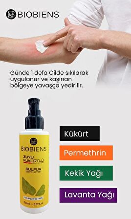 Biobiens Kükürtlü Kaşıntı Uyuz Vucut Losyonu