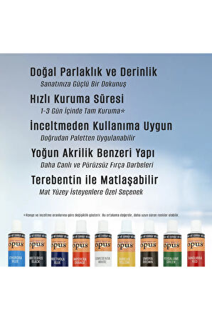 Opus Yağlı Boya 70ml 8 Renk Pigmentora Oil Colour