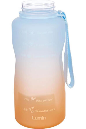 Lumin Flask Su Matarası 1,5 Litre Motivasyon Matarası Bpa Free Su Şişesi Suluk Water Bottle