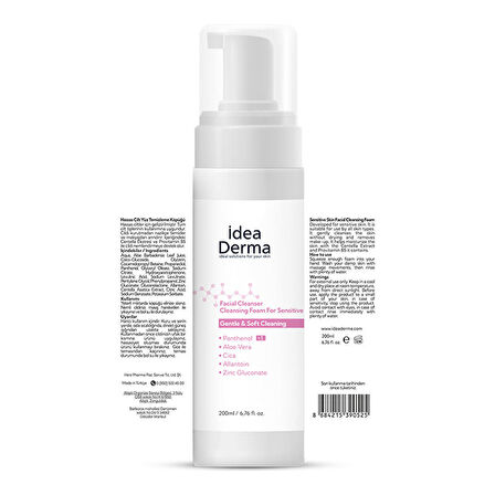 İdea Derma Hassas Cilt Yüz Temizleme Köpüğü 200 ml