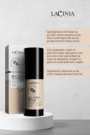 Lacinia BB Cream Medium 30Ml 50 SPF