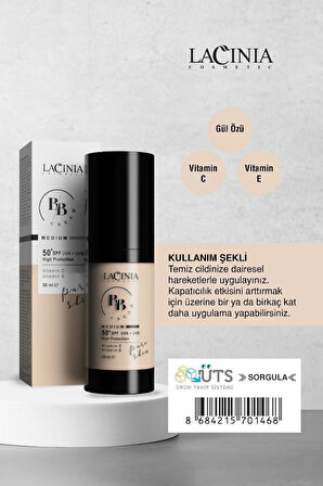 Lacinia BB Cream Medium 30Ml 50 SPF