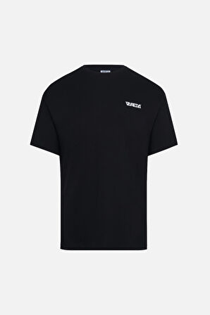 OVERSIZED FIT VANEDA LOGO BASIC TSHIRT LACIVERT 