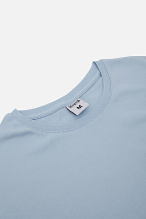 OVERSIZED FIT VANEDA LOGO BASIC TSHIRT MAVI 