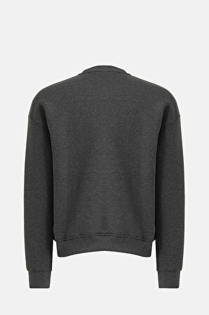 Bisiklet Yaka Oversized Fit Next Unisex Sweatshirt Antrasit