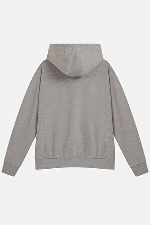 Urbanwild Hoodie Fermuarlı Gri Melanj 