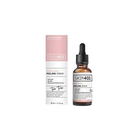 Skin401 AHA %10 BHA %2 Canlandırıcı Cilt Tonu Eşitleyici Yüz Peeling Serum 30ml