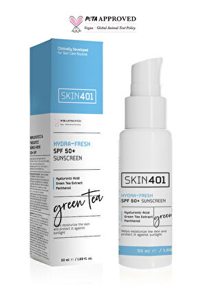 Skin401 Spf 50 Nemlendirici & Tazeleyici (GREEN TEA HYDRA FRESH) Güneş Kremi 50 ml