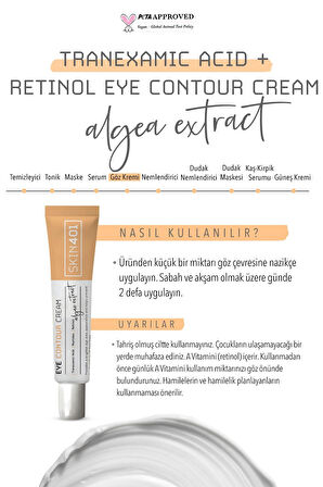 Skin401 Göz Çevresi Retinol, Peptit & Traneksamik Asit Bakım Kremi 20ml