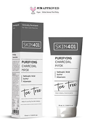 Skin401 Arındırıcı Salisilik Asit, Sülfür & Kömür Maskesi 75ml (100gr)
