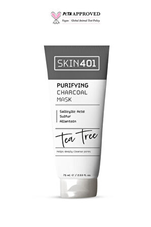 Skin401 Arındırıcı Salisilik Asit, Sülfür & Kömür Maskesi 75ml (100gr)