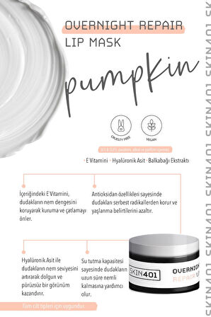 Skin401 Onarıcı Gece Dudak Bakım Maskesi 20ml (LİP SLEEPİNG MASK)