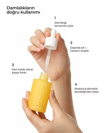 Glow C Serum-%5 Stabil C Vitamini İçeren, Leke Karşıtı, Ton Eşitleyici, Aydınlatıcı ve Canlandırıcı Serum-30 ML