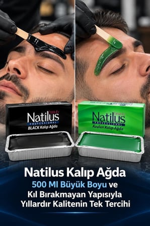 Natilus Beauty Profesyonel Berber Kuaför Kalıp Ağda 500 ml Siyah