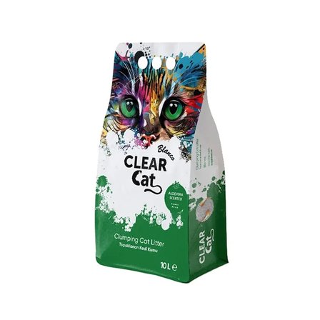 Clear Cat Blanco Aloe Vera Kokulu Topaklanan Kedi Kumu 10 lt