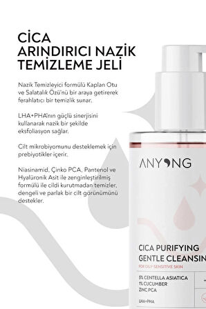 ANYONG Arındırıcı Yüz Temizleme Jeli - Karma, Yağlı ve Hassas Sivlce Karşıtı Yüz Yıkama Jeli 200 ml