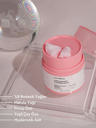 Anyong Makyaj ve Yüz Temizleme Balmı- Pure Radiance Grinding Cleansing Balm (Doğal Yağlar & Yeşil Çay)