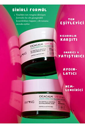 ANYONG Cica Tiger Grass Ton Eşitleyici Krem Medium 20 Spf 30 ml Orta Cilt Tonları
