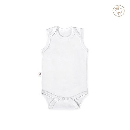 Beyaz Renk Bodysuit Kolsuz 5'li Set