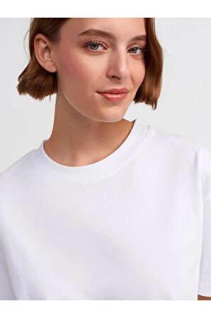 Dekoratif Dikişli Bsiklet Yaka Tshirt 